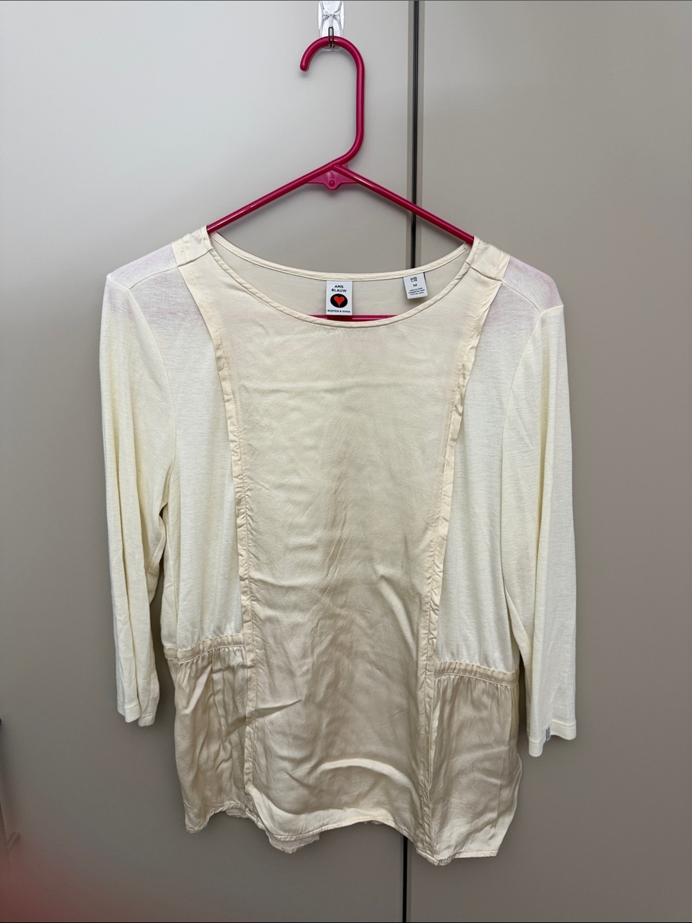 Scotch and Soda Cream Women’s Long Sleeve Top - Size M